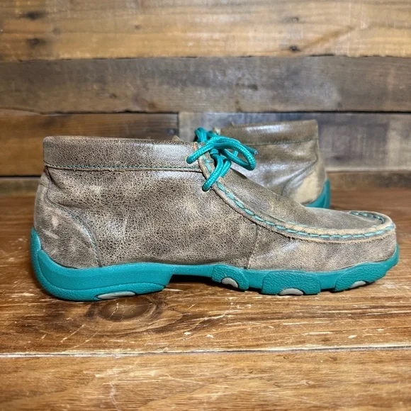 TWISTED X KID'S CHUKKA DRIVING MOCS Size 4 Youth BOYS/GIRLS Brown Style: YDM0017 - Picture 6 of 10